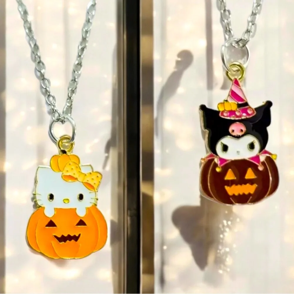 ‼️$7‼️ Hello Kitty - Kuromi - Halloween Charm Necklace - Anime - Sanrio 🎃